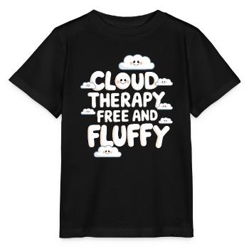 Cloudy view, Relaxing sky, Dreamy - Stanley/Stella MINI CREATOR Kids’ T-Shirt - black - Front - Mikhail (115cm)