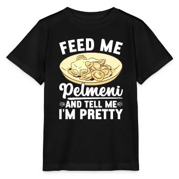 Pelmeni Russian Cuisine - Stanley/Stella MINI CREATOR Kids’ T-Shirt - black - Front - Mikhail (115cm)
