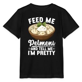 Pelmeni Russian Cuisine - Stanley/Stella MINI CREATOR Kids’ T-Shirt - black - Front - Mikhail (115cm)