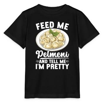 Pelmeni Russian Cuisine - Stanley/Stella MINI CREATOR Kids’ T-Shirt - black - Front - Mikhail (115cm)
