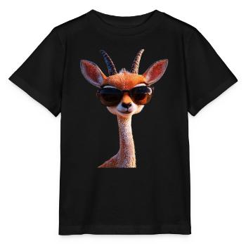 Antelope, Kudu, Gazelle, Africa, Serengeti, Antelope - Stanley/Stella MINI CREATOR Kids’ T-Shirt - black - Front - Mikhail (115cm)