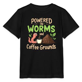 Kompostierbegeisterte Nachhaltiges Gärtnern - Stanley/Stella Kinder T-Shirt MINI CREATOR  - Schwarz - Vorne - Mikhail (115cm)