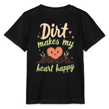 Kompostierbegeisterte Nachhaltiges Gärtnern - Stanley/Stella Kinder T-Shirt MINI CREATOR  - Schwarz - Vorne - Mikhail (115cm)