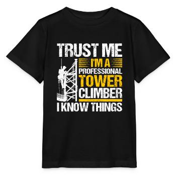 Industrial Climbers Tower Climbers Industrial Climbing - Stanley/Stella MINI CREATOR Kids’ T-Shirt - black - Front - Mikhail (115cm)