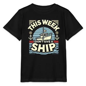 Diese Woche schenke ich kein Schiff - Stanley/Stella Kinder T-Shirt MINI CREATOR  - Schwarz - Vorne - Mikhail (115cm)