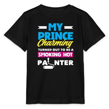 My Prince Charming is a hot painter - Stanley/Stella MINI CREATOR Kids’ T-Shirt - black - Front - Mikhail (115cm)