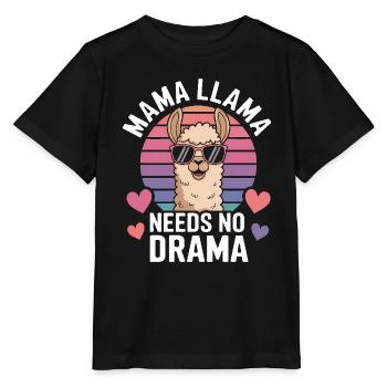 Lama Spruch Alpaka Lamas Lustiges Lama Geschenk - Stanley/Stella Kinder T-Shirt MINI CREATOR  - Schwarz - Vorne - Mikhail (115cm)