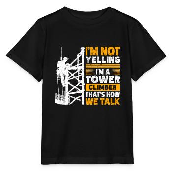 Industrial Climbers Tower Climbers Industrial Climbing - Stanley/Stella MINI CREATOR Kids’ T-Shirt - black - Front - Mikhail (115cm)