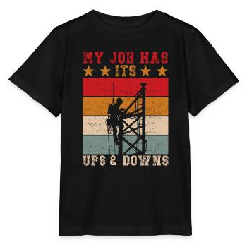 Industrial Climbers Tower Climbers Industrial Climbing - Stanley/Stella MINI CREATOR Kids’ T-Shirt - black - Front - Mikhail (115cm)