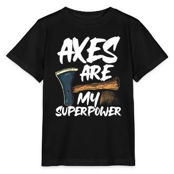 Axt Werfen Axt Werfer Axe Throwing - Stanley/Stella Kinder T-Shirt MINI CREATOR  - Schwarz - Vorne - Mikhail (115cm)
