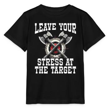 Axt Werfen Axt Werfer Axe Throwing - Stanley/Stella Kinder T-Shirt MINI CREATOR  - Schwarz - Vorne - Mikhail (115cm)
