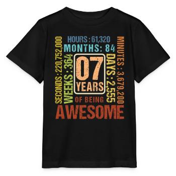 7 ans ! Cadeau d’anniversaire pour 7 ans - T-shirt bio MINI CREATOR Stanley/Stella Enfant - noir - Devant - Mikhail (115cm)