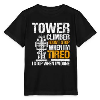 Industrial Climbers Tower Climbers Industrial Climbing - Stanley/Stella MINI CREATOR Kids’ T-Shirt - black - Front - Mikhail (115cm)