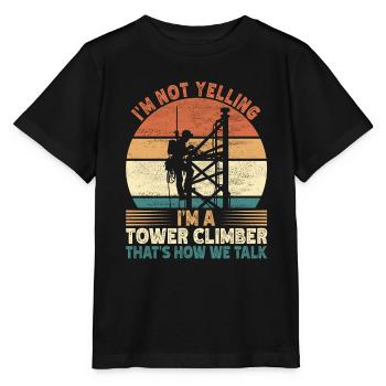 Industrial Climbers Tower Climbers Industrial Climbing - Stanley/Stella MINI CREATOR Kids’ T-Shirt - black - Front - Mikhail (115cm)