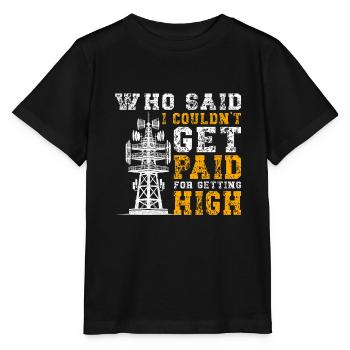 Industrial Climbers Tower Climbers Industrial Climbing - Stanley/Stella MINI CREATOR Kids’ T-Shirt - black - Front - Mikhail (115cm)
