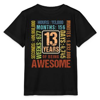 13 ans ! Cadeau d’anniversaire 13e anniversaire - T-shirt bio MINI CREATOR Stanley/Stella Enfant - noir - Devant - Mikhail (115cm)
