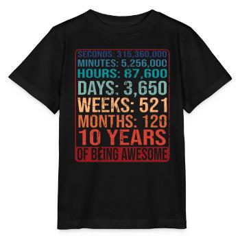10 ans ! Cadeau d’anniversaire 10e anniversaire - T-shirt bio MINI CREATOR Stanley/Stella Enfant - noir - Devant - Mikhail (115cm)