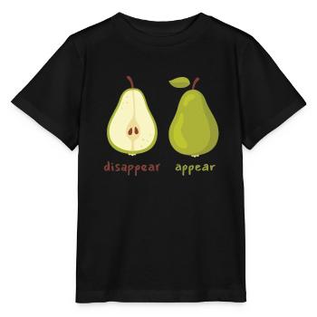 Disappear Appear Funny Pears - Stanley/Stella MINI CREATOR Kids’ T-Shirt - black - Front - Mikhail (115cm)