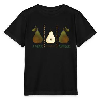 A Pear Disappear Appear Funny Pears - Stanley/Stella MINI CREATOR Kids’ T-Shirt - black - Front - Mikhail (115cm)