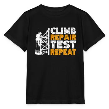 Industrial Climbers Tower Climbers Industrial Climbing - Stanley/Stella MINI CREATOR Kids’ T-Shirt - black - Front - Mikhail (115cm)
