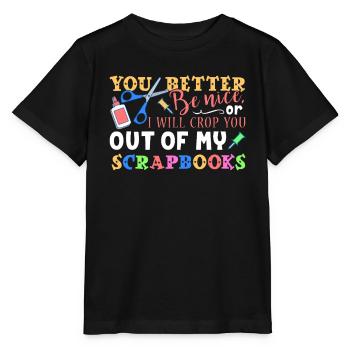 Scrapbooking Crop You Out Scrapbooking - Stanley/Stella MINI CREATOR Kids’ T-Shirt - black - Front - Mikhail (115cm)