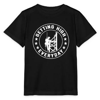 Industrial Climbers Tower Climbers Industrial Climbing - Stanley/Stella MINI CREATOR Kids’ T-Shirt - black - Front - Mikhail (115cm)