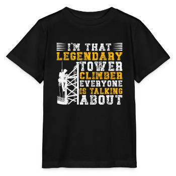 Industrial Climbers Tower Climbers Industrial Climbing - Stanley/Stella MINI CREATOR Kids’ T-Shirt - black - Front - Mikhail (115cm)