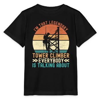 Industrial Climbers Tower Climbers Industrial Climbing - Stanley/Stella MINI CREATOR Kids’ T-Shirt - black - Front - Mikhail (115cm)