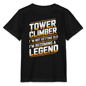 Industrial Climbers Tower Climbers Industrial Climbing - Stanley/Stella MINI CREATOR Kids’ T-Shirt - black - Front - Mikhail (115cm)