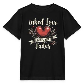 Grunge Valentine’s Day Dark Romance Edgy Love - Stanley/Stella Kinder T-Shirt MINI CREATOR  - Schwarz - Vorne - Mikhail (115cm)