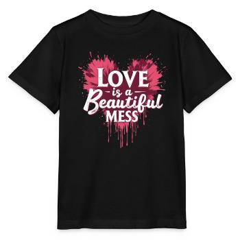 Grunge Valentine's Day Dark Romance Edgy Love - Stanley/Stella MINI CREATOR Kids’ T-Shirt - black - Front - Mikhail (115cm)