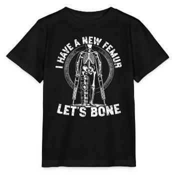 Broken femur Broken leg - Stanley/Stella MINI CREATOR Kids’ T-Shirt - black - Front - Mikhail (115cm)