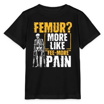 Broken femur Broken leg - Stanley/Stella MINI CREATOR Kids’ T-Shirt - black - Front - Mikhail (115cm)
