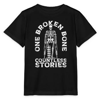 Broken femur Broken leg - Stanley/Stella MINI CREATOR Kids’ T-Shirt - black - Front - Mikhail (115cm)