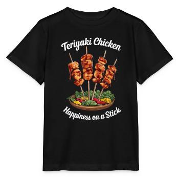 Teriyaki Chicken Glück am Spieß - Stanley/Stella Kinder T-Shirt MINI CREATOR  - Schwarz - Vorne - Mikhail (115cm)