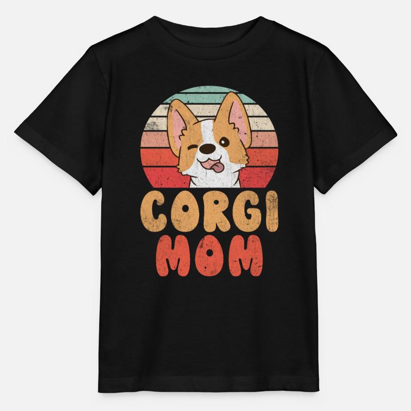 Cadeaux de corgi pour les amateurs de corgi - T-shirt bio MINI CREATOR Stanley/Stella Enfant - noir