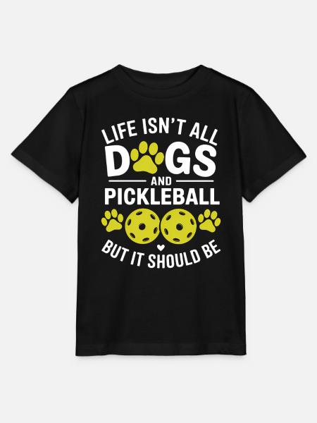 Pickleball Spruch Hund Lustige Pickleball Geschenk - Stanley/Stella Kinder T-Shirt MINI CREATOR - Schwarz