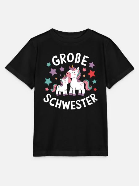 Ich werde eine große Schwester Einhorn - Stanley/Stella Kinder T-Shirt MINI CREATOR - Schwarz