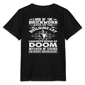 Maurer Herr Der Ziegelei König Der Partie - Stanley/Stella Kinder T-Shirt MINI CREATOR  - Schwarz - Vorne - Mikhail (115cm)