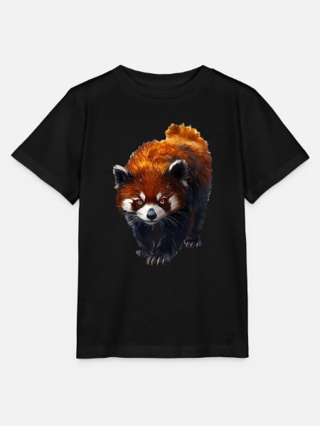 Roter Panda - Stanley/Stella Kinder T-Shirt MINI CREATOR - Schwarz