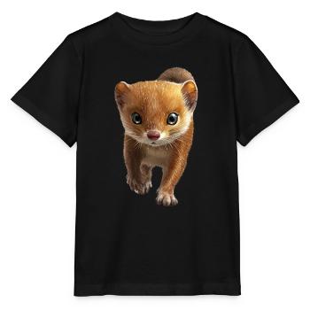 Wiesel - Stanley/Stella Kinder T-Shirt MINI CREATOR  - Schwarz - Vorne - Mikhail (115cm)