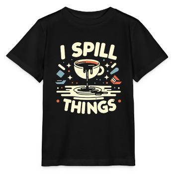 I Spill Things 11 - Stanley/Stella Kinder T-Shirt MINI CREATOR  - Schwarz - Vorne - Mikhail (115cm)
