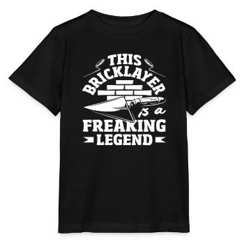 Mason Ce maçon est une légende folle - T-shirt bio MINI CREATOR Stanley/Stella Enfant - noir - Devant - Mikhail (115cm)