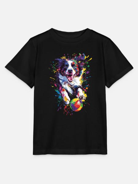 Border Collie - Stanley/Stella Kinder T-Shirt MINI CREATOR - Schwarz