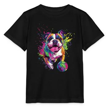 Bulldogge - Stanley/Stella Kinder T-Shirt MINI CREATOR  - Schwarz - Vorne - Mikhail (115cm)