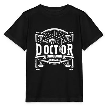 It's Doctor Actually 18 - Stanley/Stella Kinder T-Shirt MINI CREATOR  - Schwarz - Vorne - Mikhail (115cm)