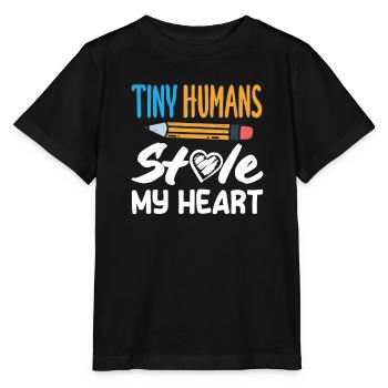 Institutrice Tiny Humans Stole My Heart - T-shirt bio MINI CREATOR Stanley/Stella Enfant - noir - Devant - Mikhail (115cm)