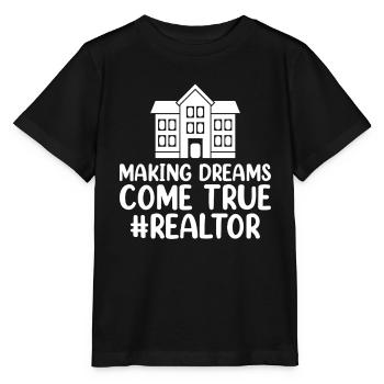 Immobilienmakler Makler Immobilien - Stanley/Stella Kinder T-Shirt MINI CREATOR  - Schwarz - Vorne - Mikhail (115cm)
