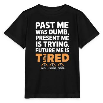 Passionné de voyage dans le temps qui s’intéresse à - T-shirt bio MINI CREATOR Stanley/Stella Enfant - noir - Devant - Mikhail (115cm)