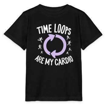 Passionné de voyage dans le temps qui s’intéresse à - T-shirt bio MINI CREATOR Stanley/Stella Enfant - noir - Devant - Mikhail (115cm)